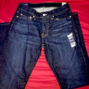 Abercrombie & Finch Mens Dark Blue Jeans